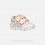 GEOX ΚΟΡΙΤΣΙ SNEAKERS B3558A 01454 C8343 ΡΟΖ/ΝΕΡΟ ΤΗΣ ΘΑΛΑΣΣΑΣ